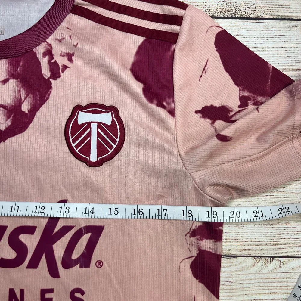 Adidas Portland Timbers Las Queens Soccer Jersey Medium Pink #28 MLS Authentic‎